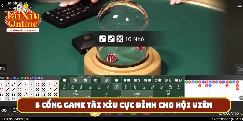 5 cổng game tài xỉu cực đỉnh cho hội viên
