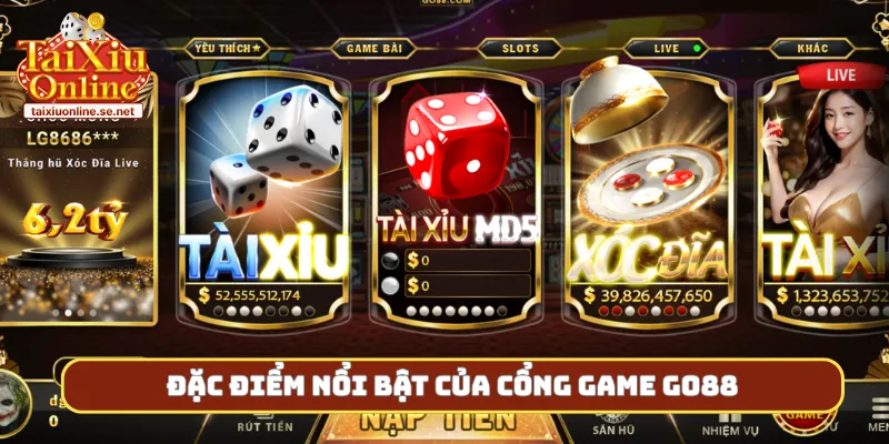 Đặc điểm nổi bật của cổng game Go88